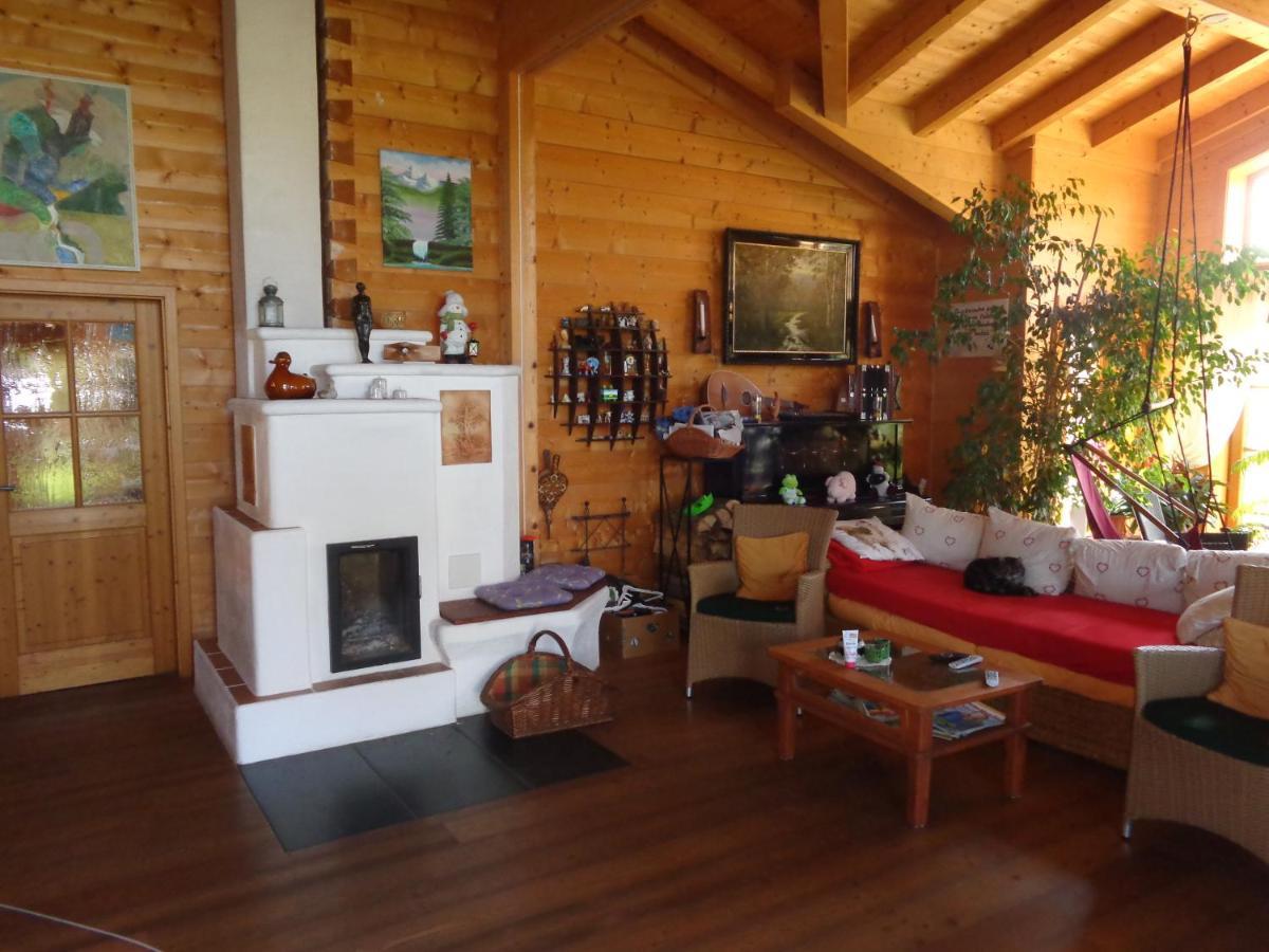 Barrierefreies Zimmer Im Blockhaus Mit Sauna Am See Soyen Dış mekan fotoğraf